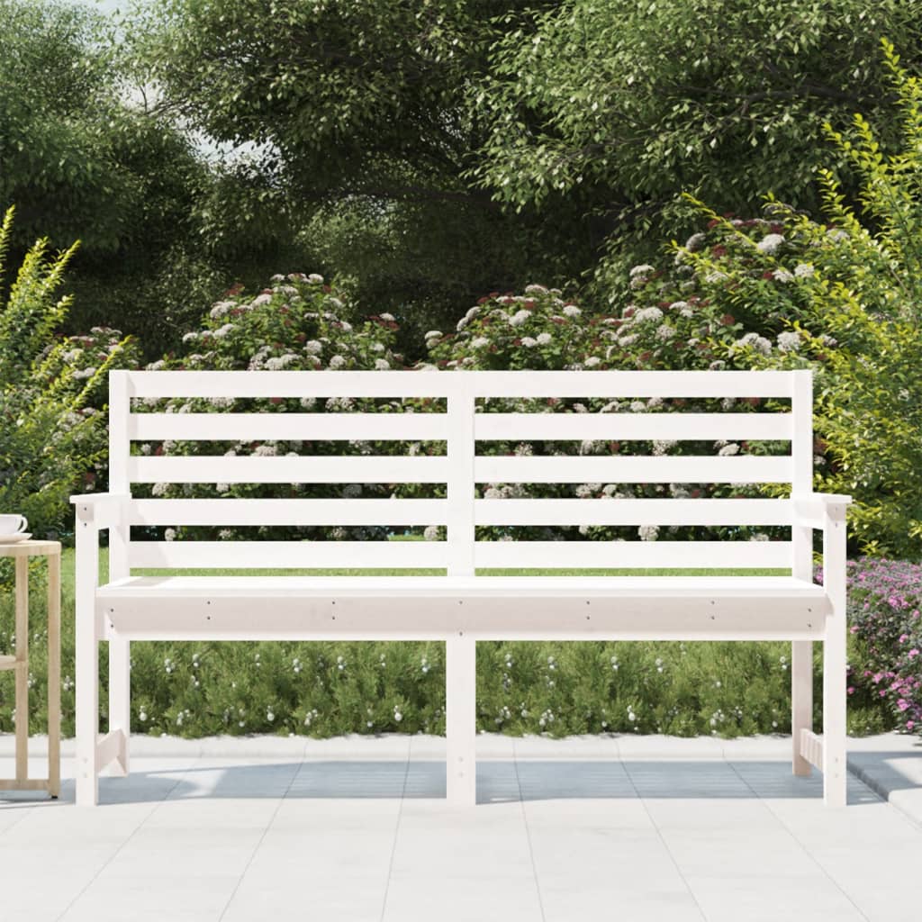 Gartenbank Grau 109x48x91,5 cm Massivholz Kiefer