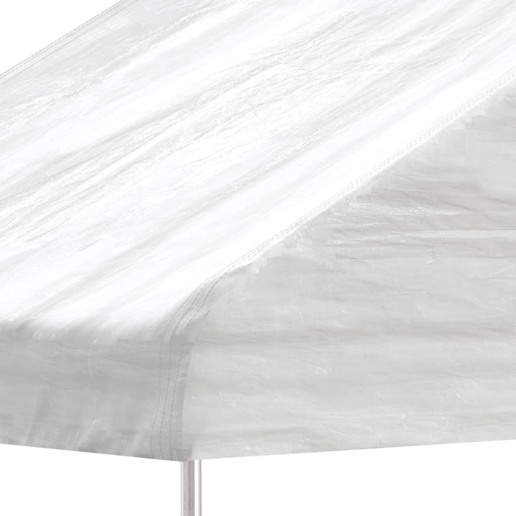 Pavillon mit Dach Weiß 4,46x2,28x2,69 m Polyethylen