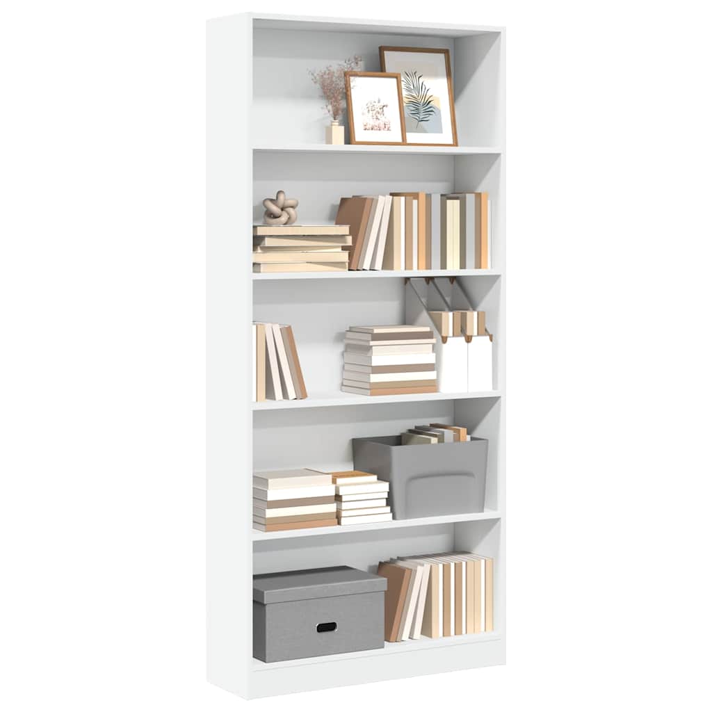 Bücherregal Weiß 40x24x75 cm Holzwerkstoff