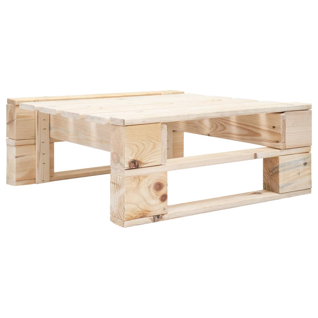 Outdoor-Ottomane Paletten Holz Grau