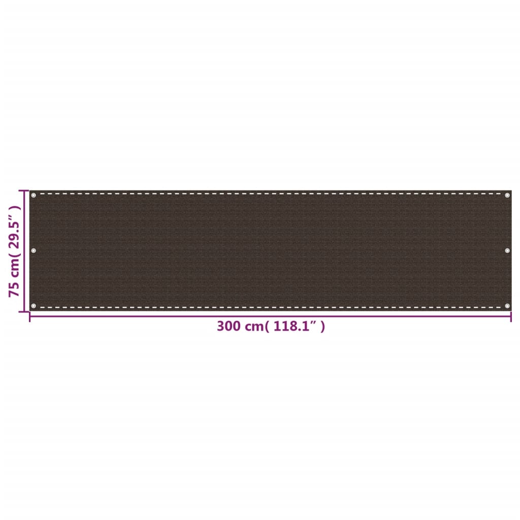 Balkon-Sichtschutz Anthrazit 75x300 cm HDPE
