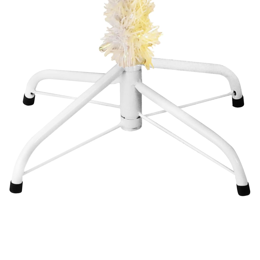 Künstlicher Weihnachtsbaum Schillernde Spitzen Weiß 180 cm PVC