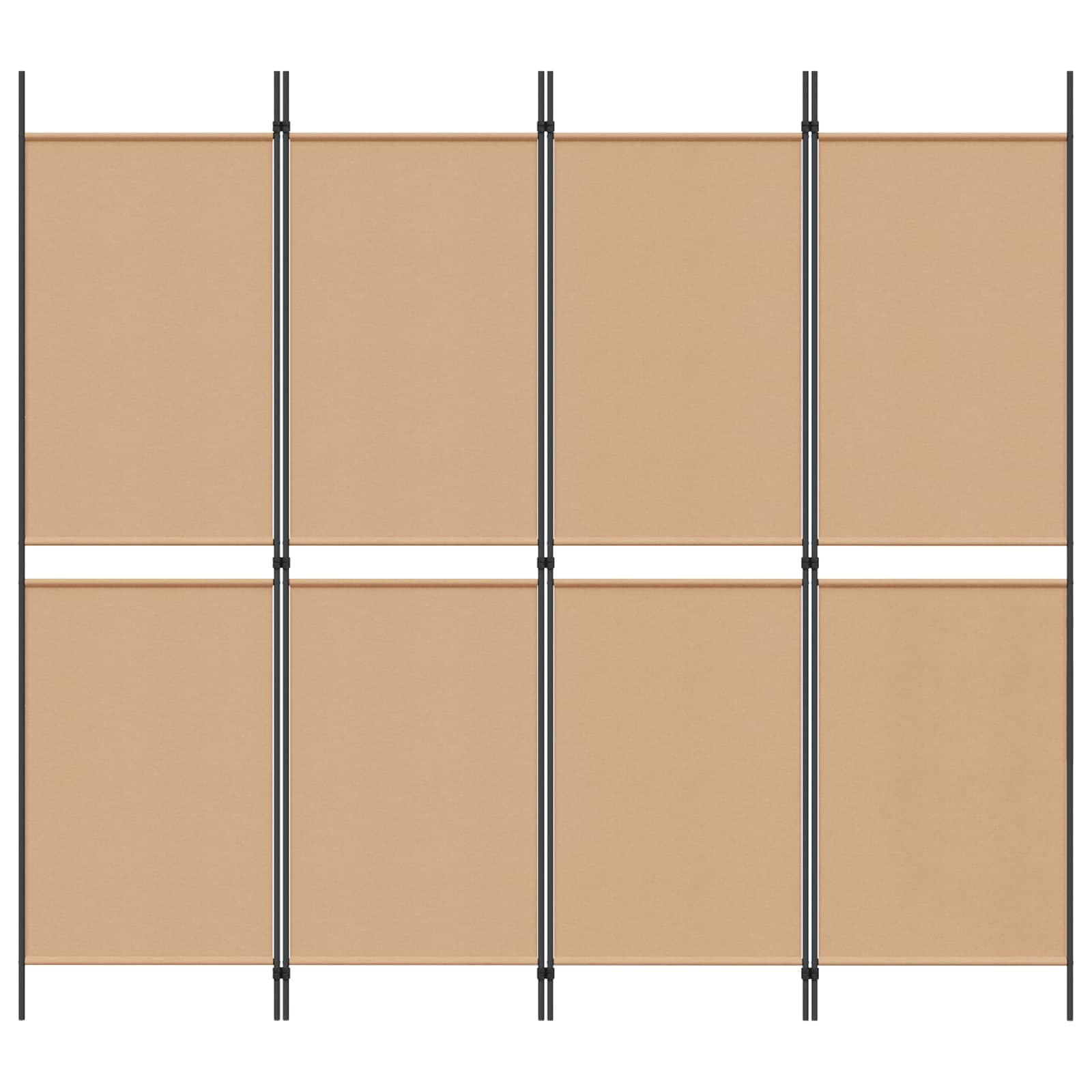3-teiliger Raumteiler Beige 150 x 180 cm Stoff