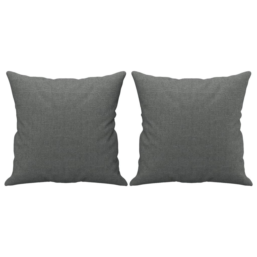 2-Sitzer-Sofa mit Zierkissen Braun 120 cm Stoff