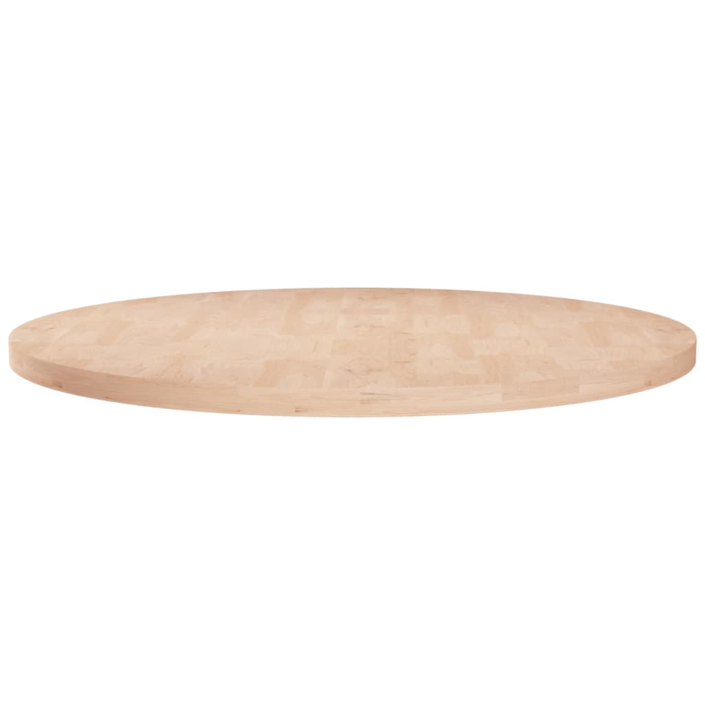 Runde Tischplatte Ø30x1,5 cm Unbehandeltes Massivholz Eiche