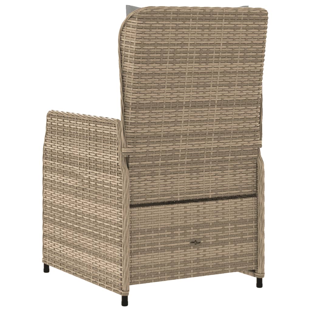 Gartensessel 2 Stk. Verstellbar Schwarz Poly Rattan