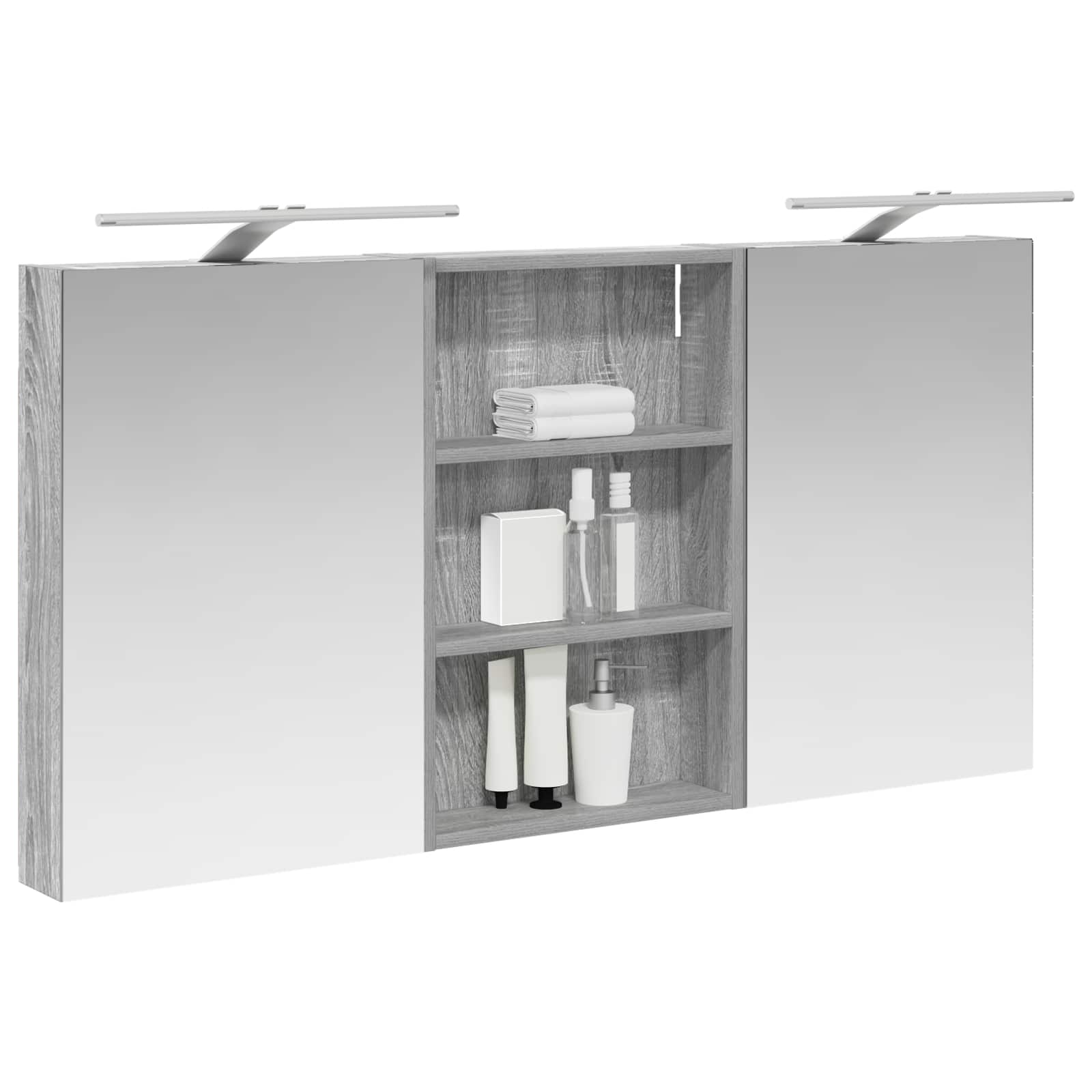 Badezimmerschrank-Set 3 pcs 80 x 10,5 x 50 cm Holzwerkstoff