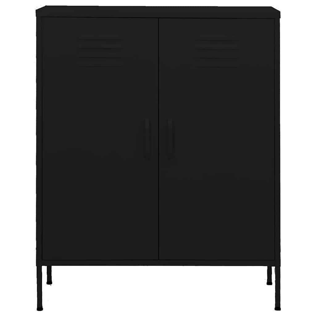 Beistellschrank Olivgrün 80x35x101,5 cm Stahl