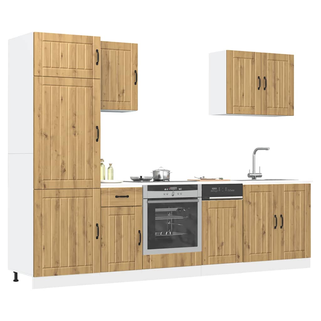 7-tlg. Küchenschrank-Set Lucca Weiß Holzwerkstoff
