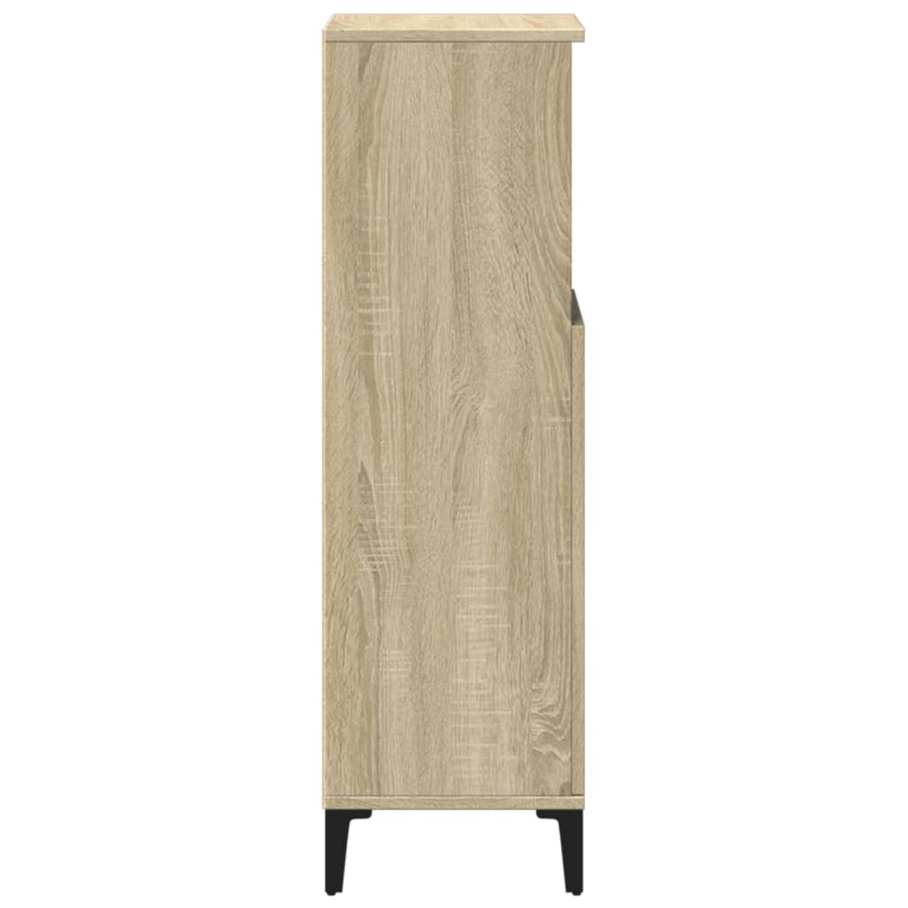 Badschrank Weiß 30x30x100 cm Holzwerkstoff