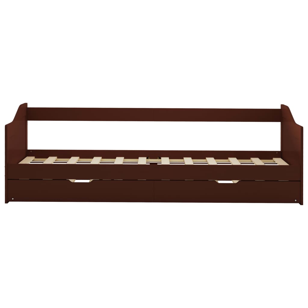 Ausziehsofa Bettgestell Weiß Kiefernholz 90×200 cm