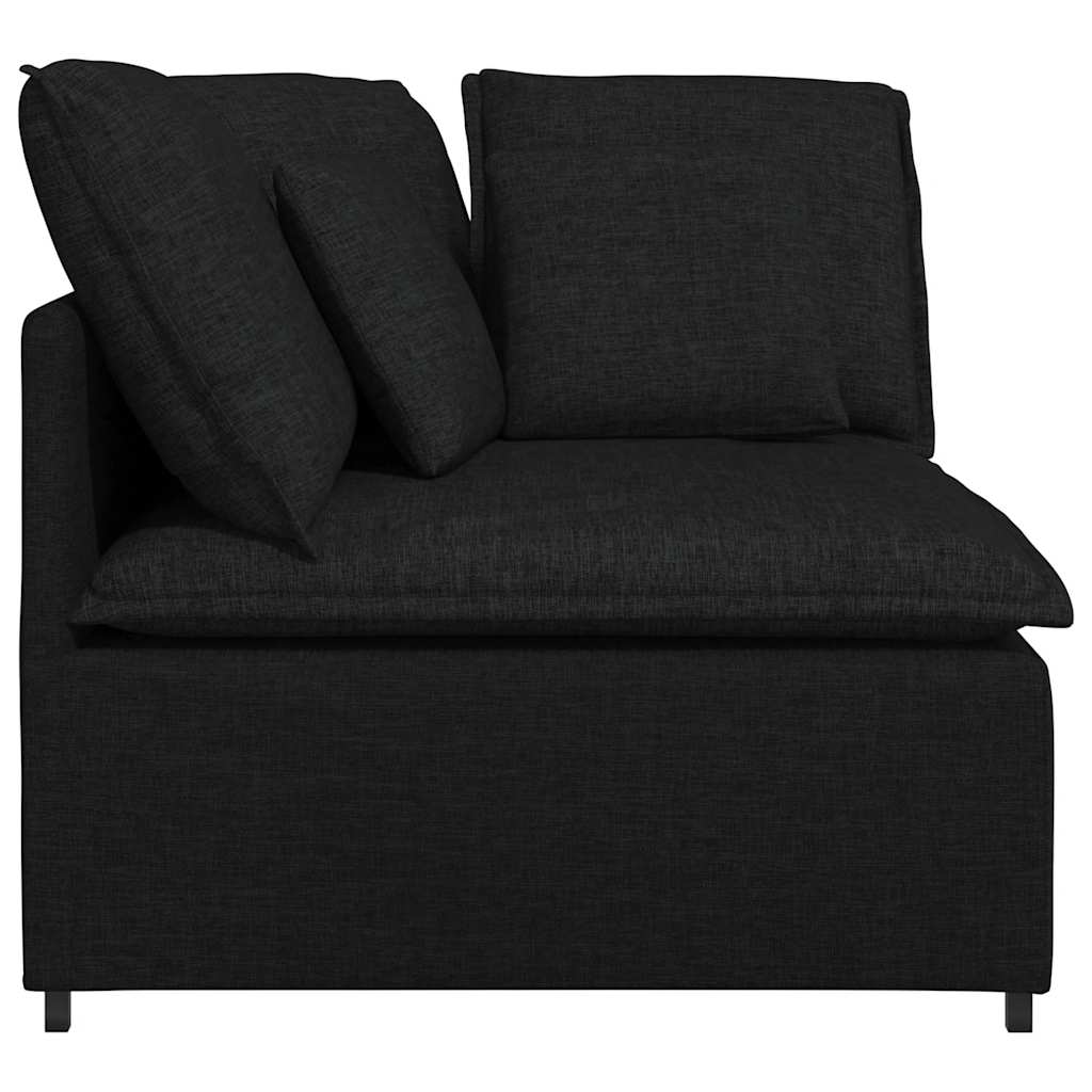 Modulares Sofa Endmodul mit Armlehne Kissen Hellgrau 100 cm