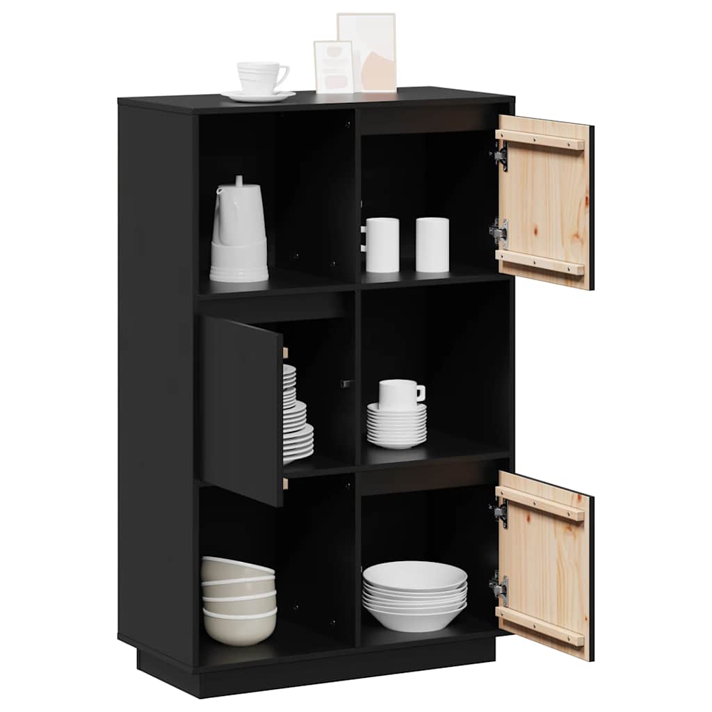 Highboard 74x35x117 cm Massivholz Kiefer