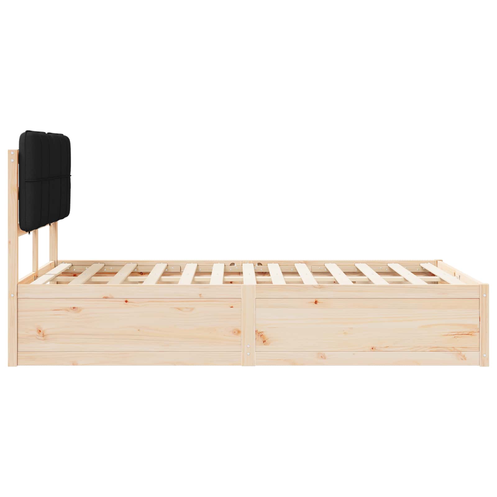 Bettgestell mit gepolstertem Kopfteil Hellgrau 200 x 200 cm