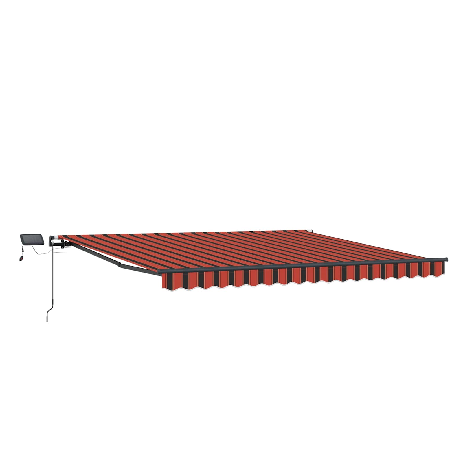Markise Manuell Einziehbar mit LED 300x250 cm Blau und Weiß