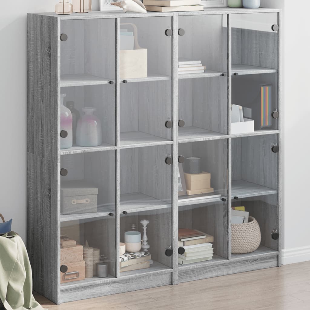 Bücherschrank mit Türen Weiß 136x37x142 cm Holzwerkstoff