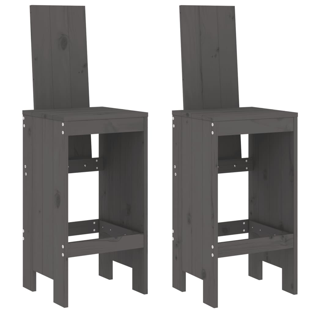 Barhocker 2 Stk. 40x42x120 cm Massivholz Kiefer