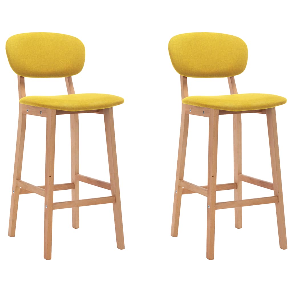 Barhocker 2 Stk. Braun Stoff