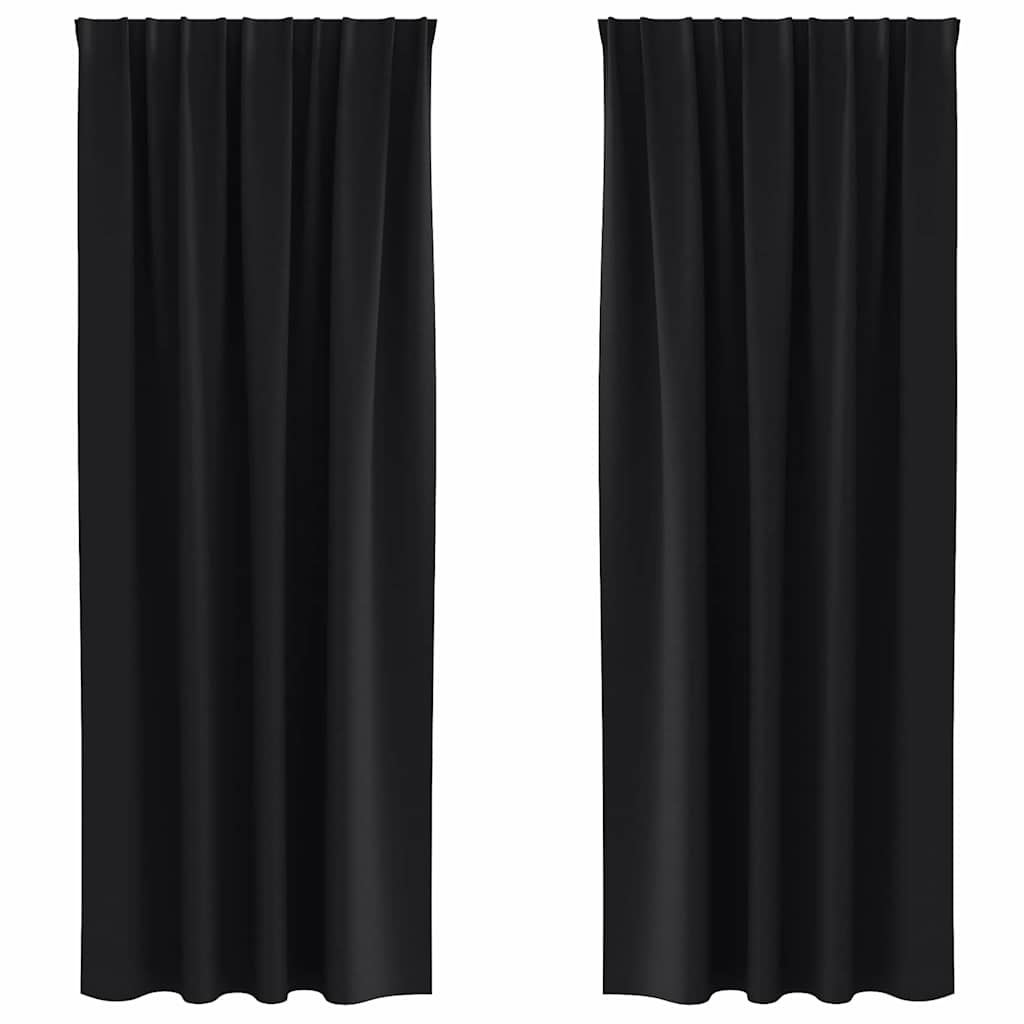 Verdunkelungs-Vorhänge mit Ringen 2 pcs Beige 140 x 140 cm