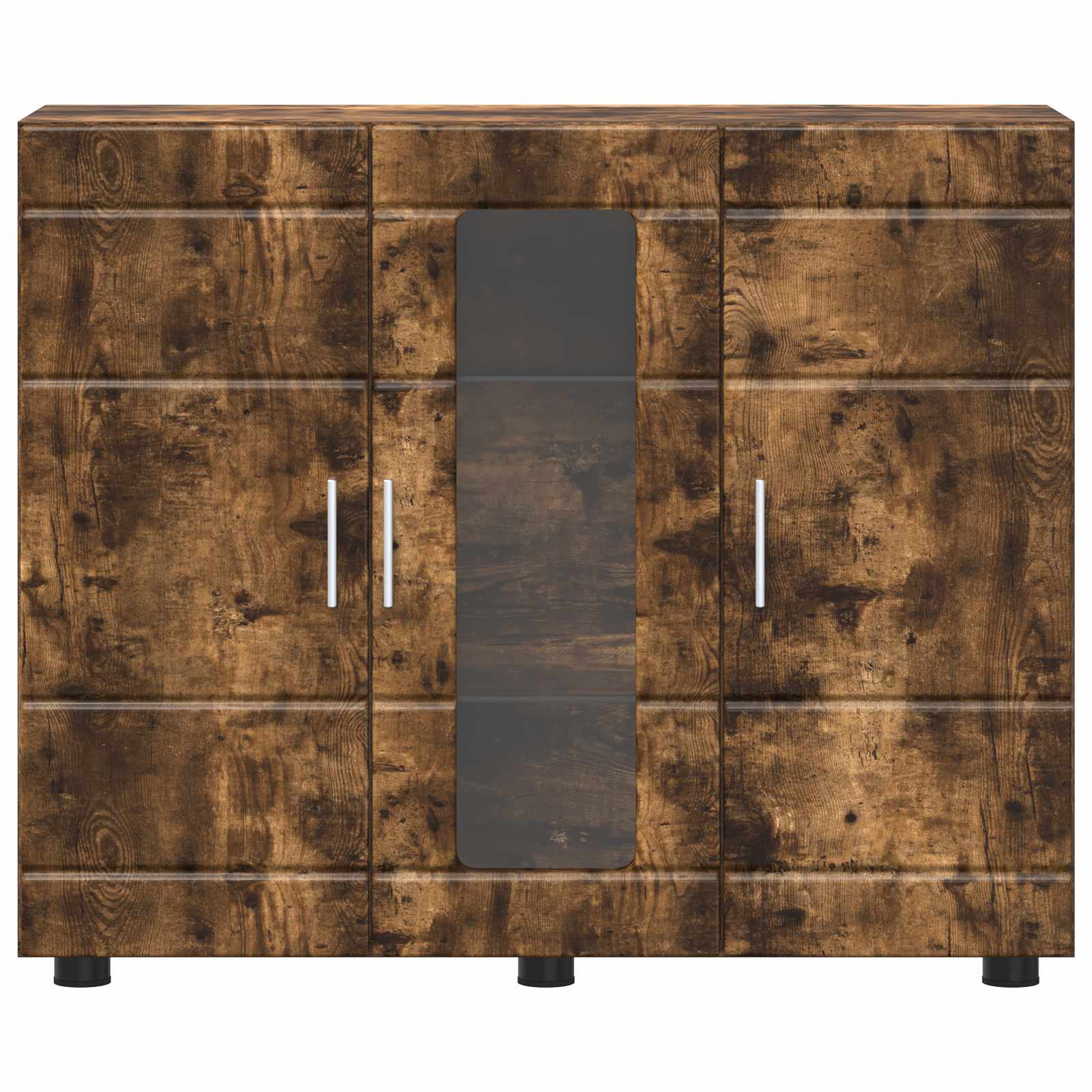 Highboard mit Regal FLORIN Weiß 60 x 35 x 182 cm Holzwerkstoff