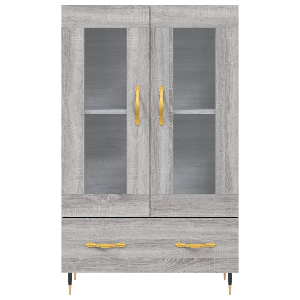 Highboard Betongrau 69,5x31x115 cm Holzwerkstoff