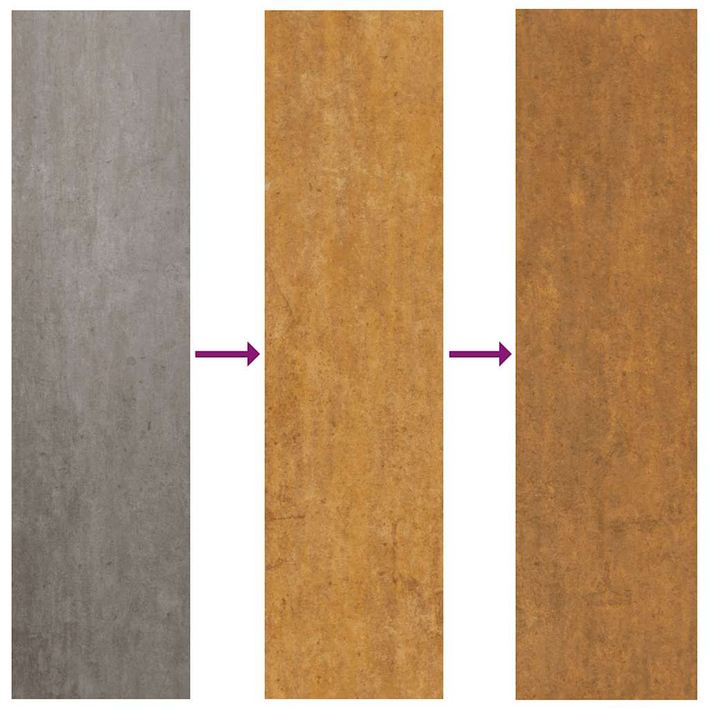 Gartentor 100x75 cm Cortenstahl Baumdesign