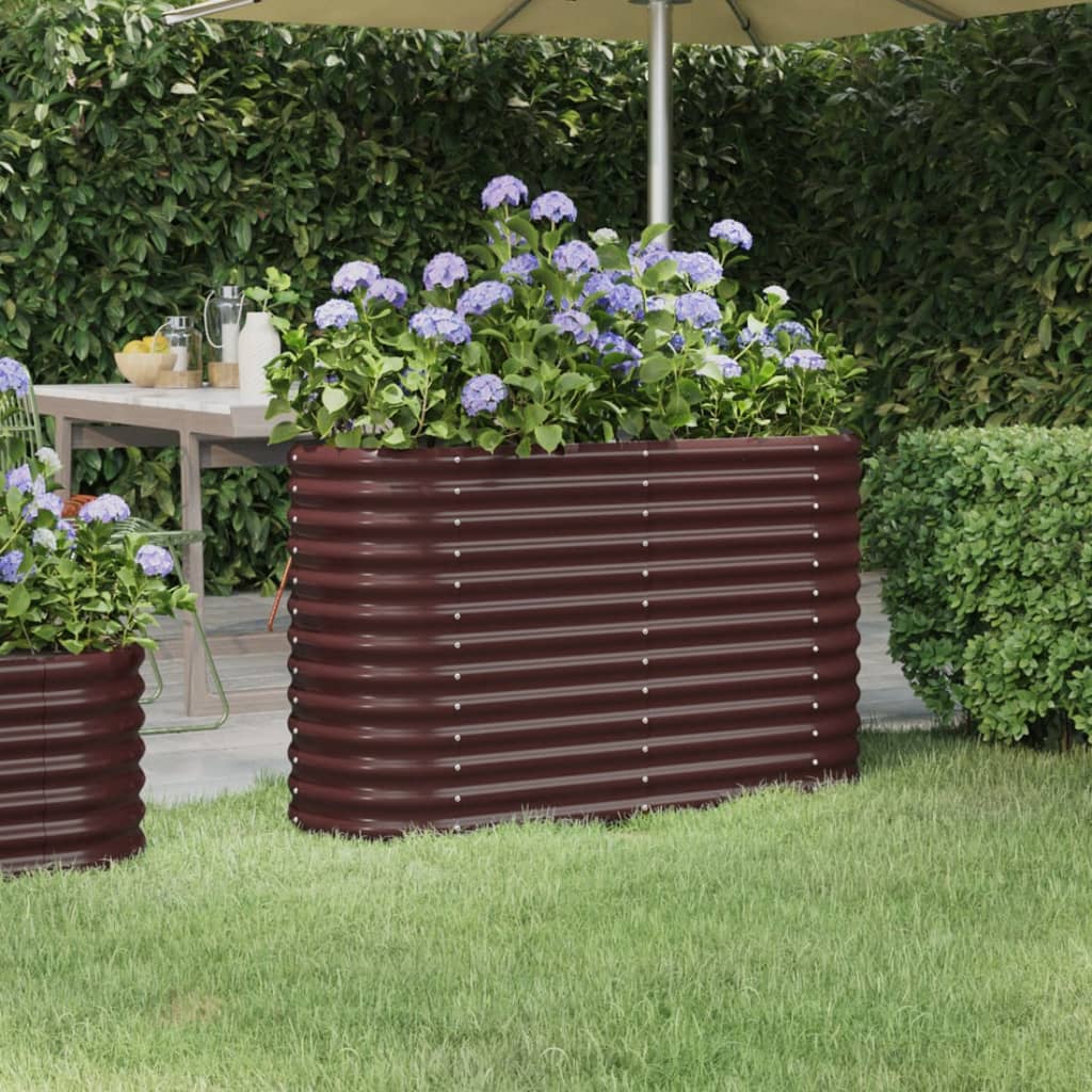 Hochbeet Verzinkter Stahl 114x40x36 cm Grün
