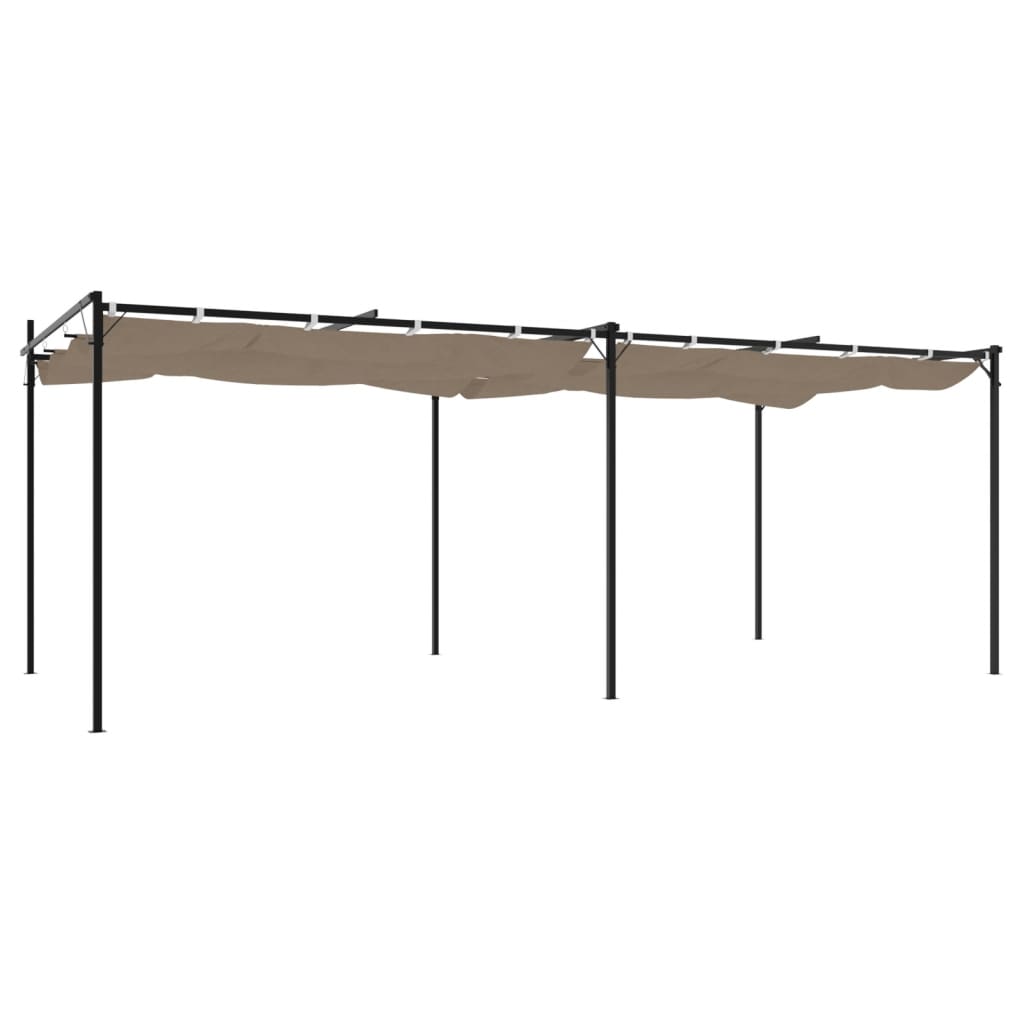 Pergola mit Schiebedach Creme 295x292x230 cm