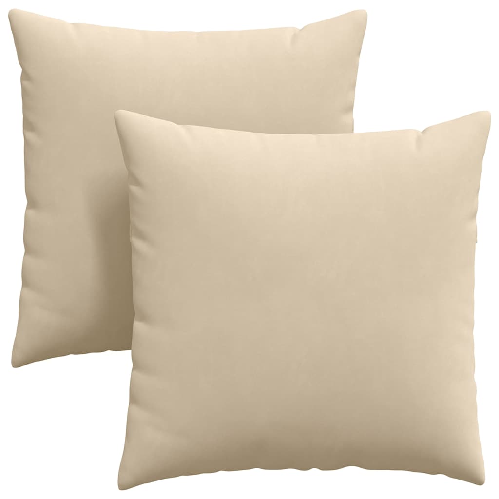 Sofakissen 2 Stück Taupe 50 x 30 cm Stoff