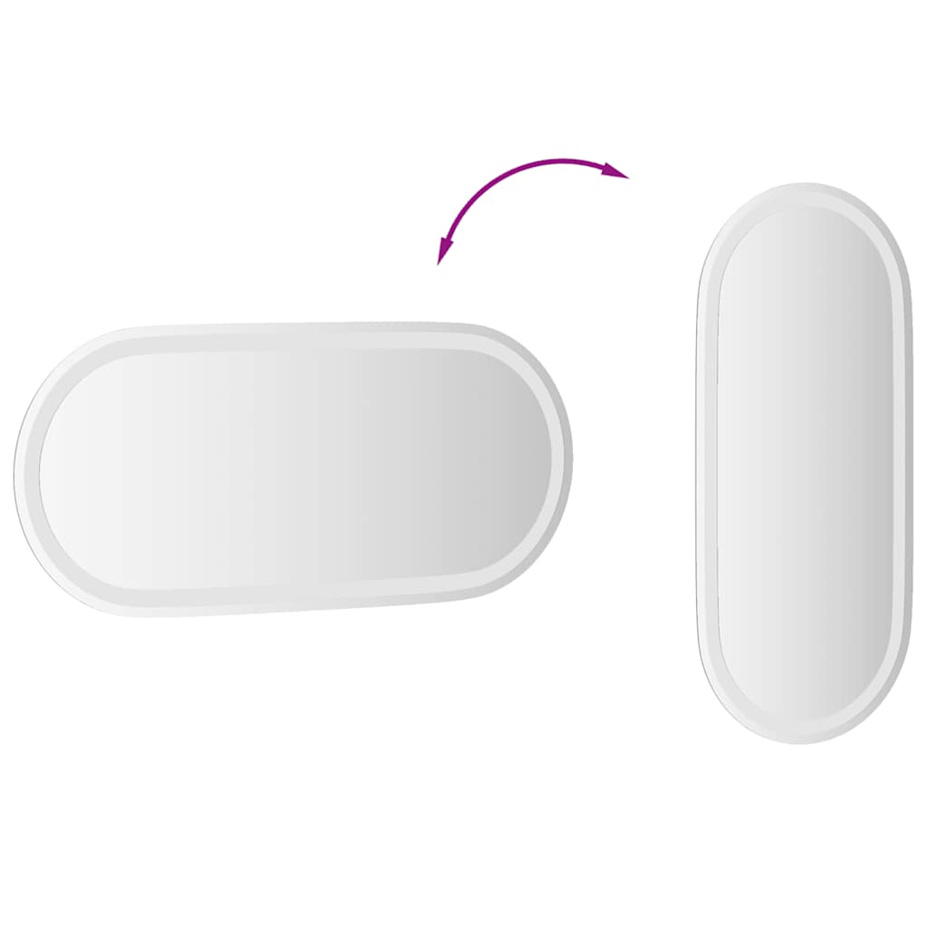 LED-Badspiegel 40x15 cm Oval