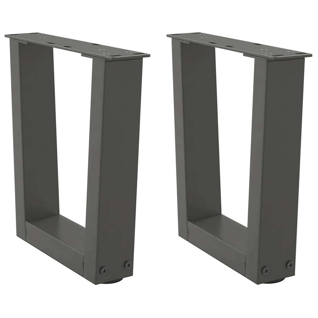 Couchtischbeine V-Form 2 Stück Schwarz 30x(30-31,3) cm Stahl