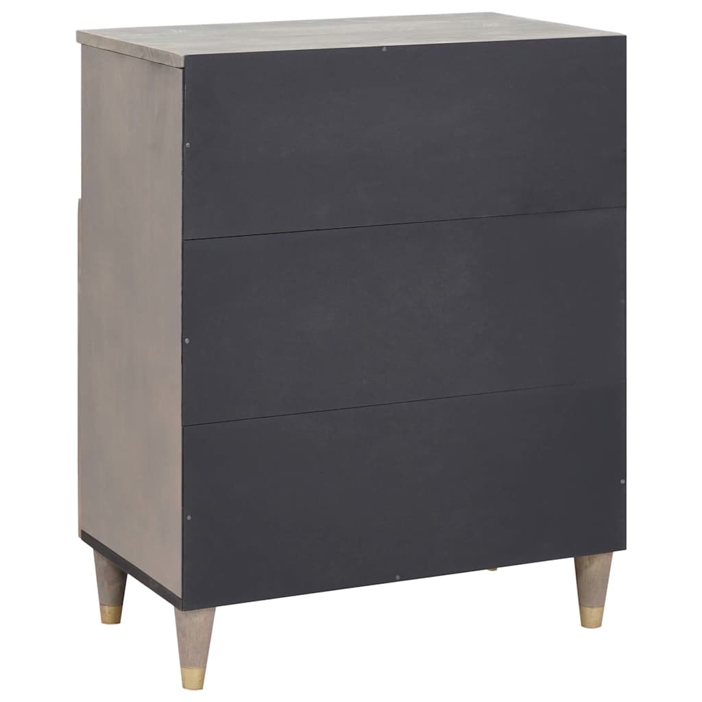 Sideboard mit Regal Braun 60 x 33 x 75 cm Massivholz Mango
