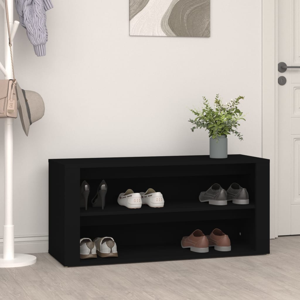 Schuhregal Weiß 100x35x45 cm Holzwerkstoff