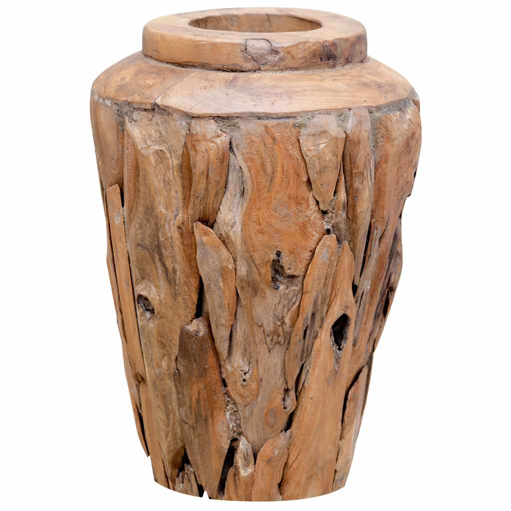 Deko-Vase 40 x 100 cm Massivholz Teak