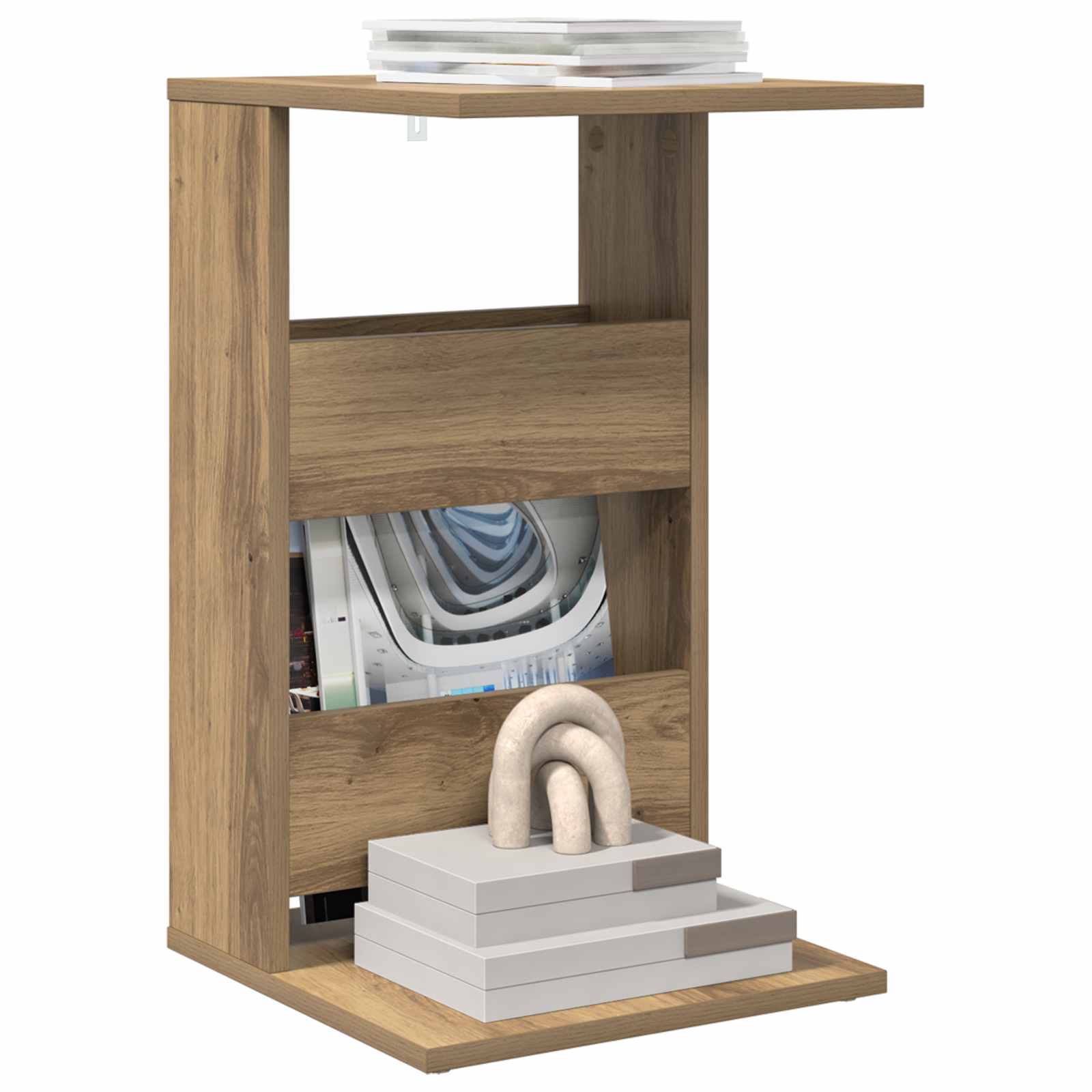 Beistelltisch Weiß 40 x 35 x 60,5 cm Holzwerkstoff
