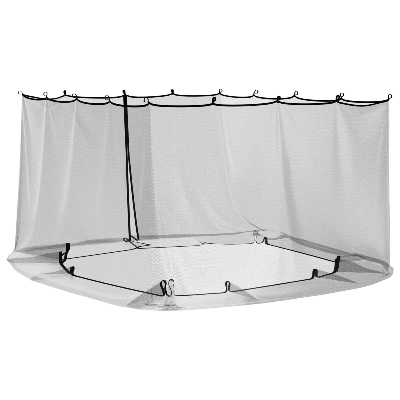 Moskito-Netz für Pavillon Rechtwinklig 220 Mesh Schwarz