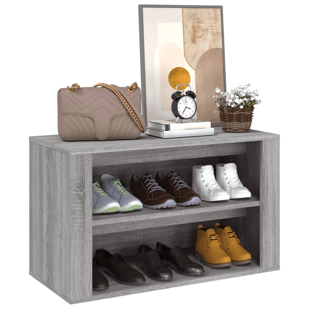 Schuhregal Weiß 75x35x45 cm Holzwerkstoff