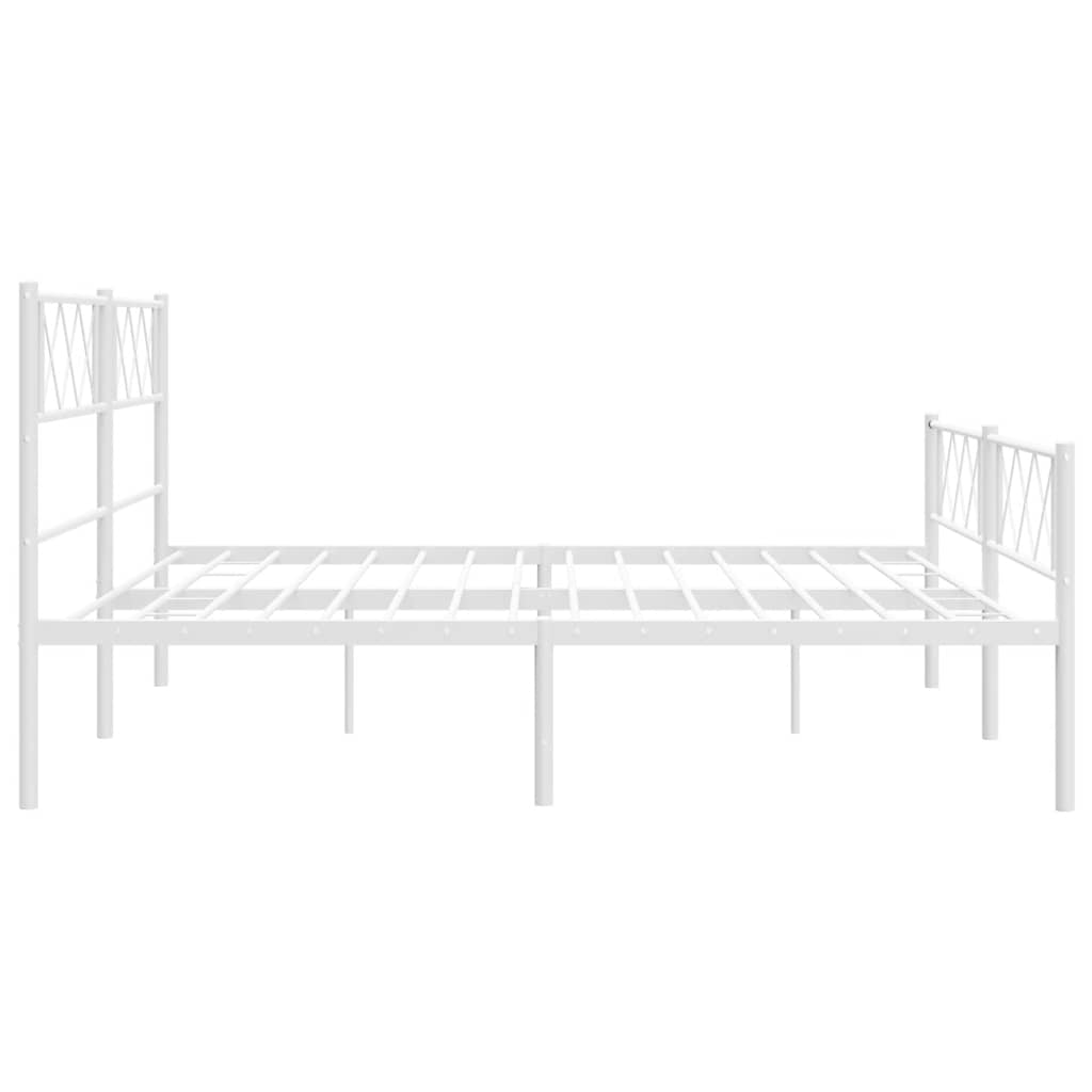 Bettgestell mit Kopfteil Metall Schwarz 100x190 cm