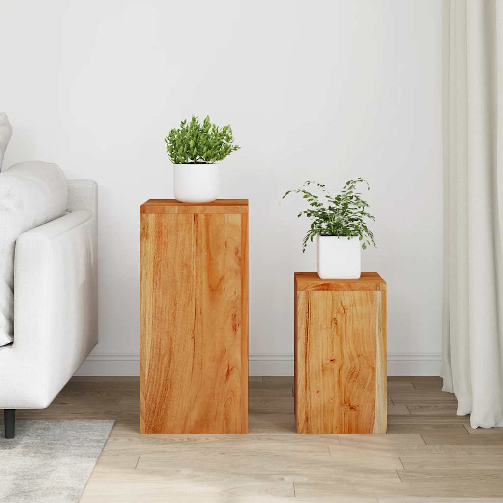 3-teilige Blumentreppe Massivholz Akazie Braun