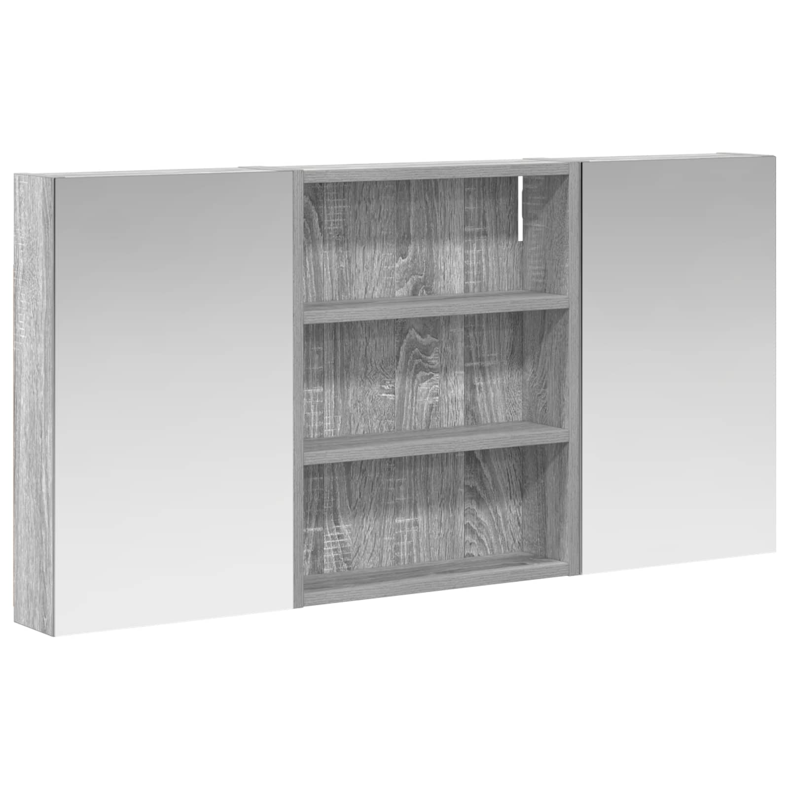 Badezimmerschrank-Set 3 pcs 80 x 10,5 x 50 cm Holzwerkstoff