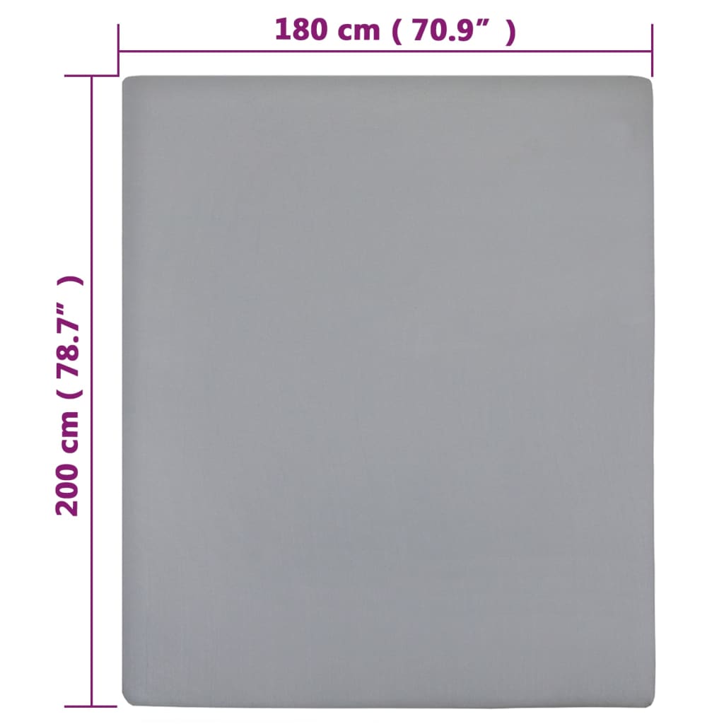 Spannbettlaken Jersey Anthrazit 90x200 cm Baumwolle
