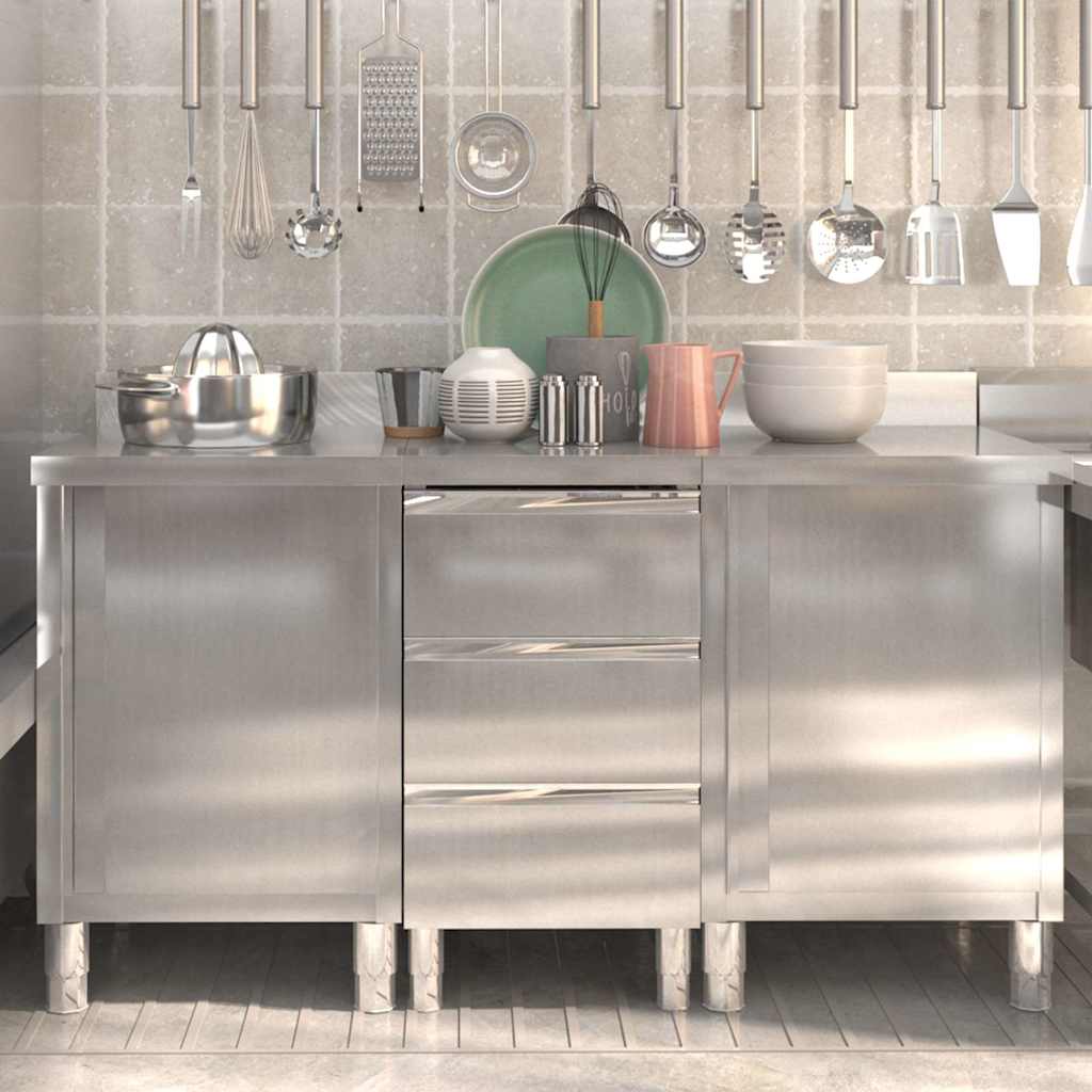 Gewerbe-Küchenschrank mit 2 Schubladen 50x60x96 cm