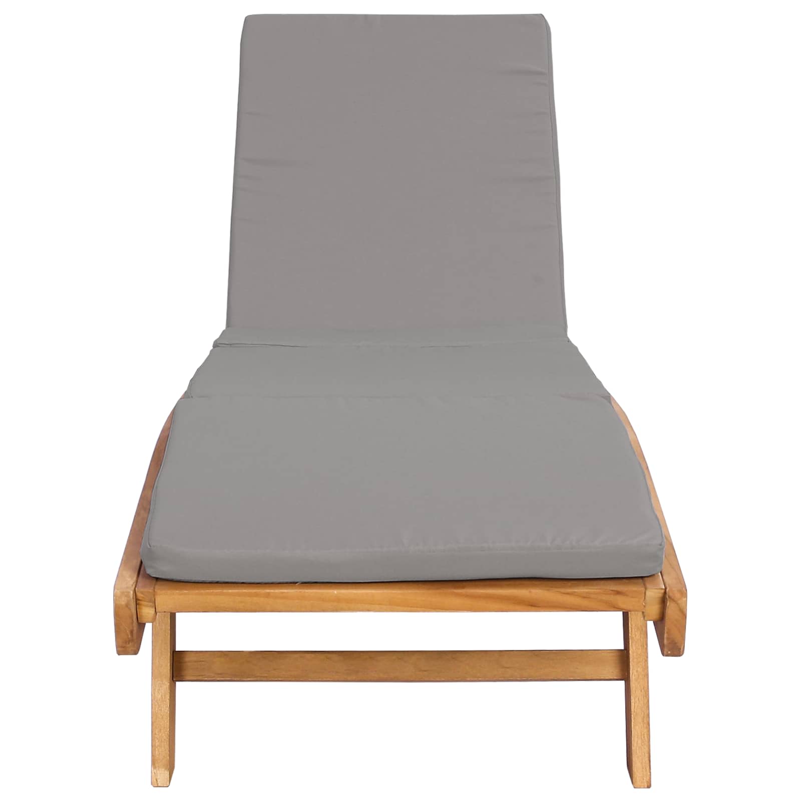Sonnenliege Braun Massivholz Teak
