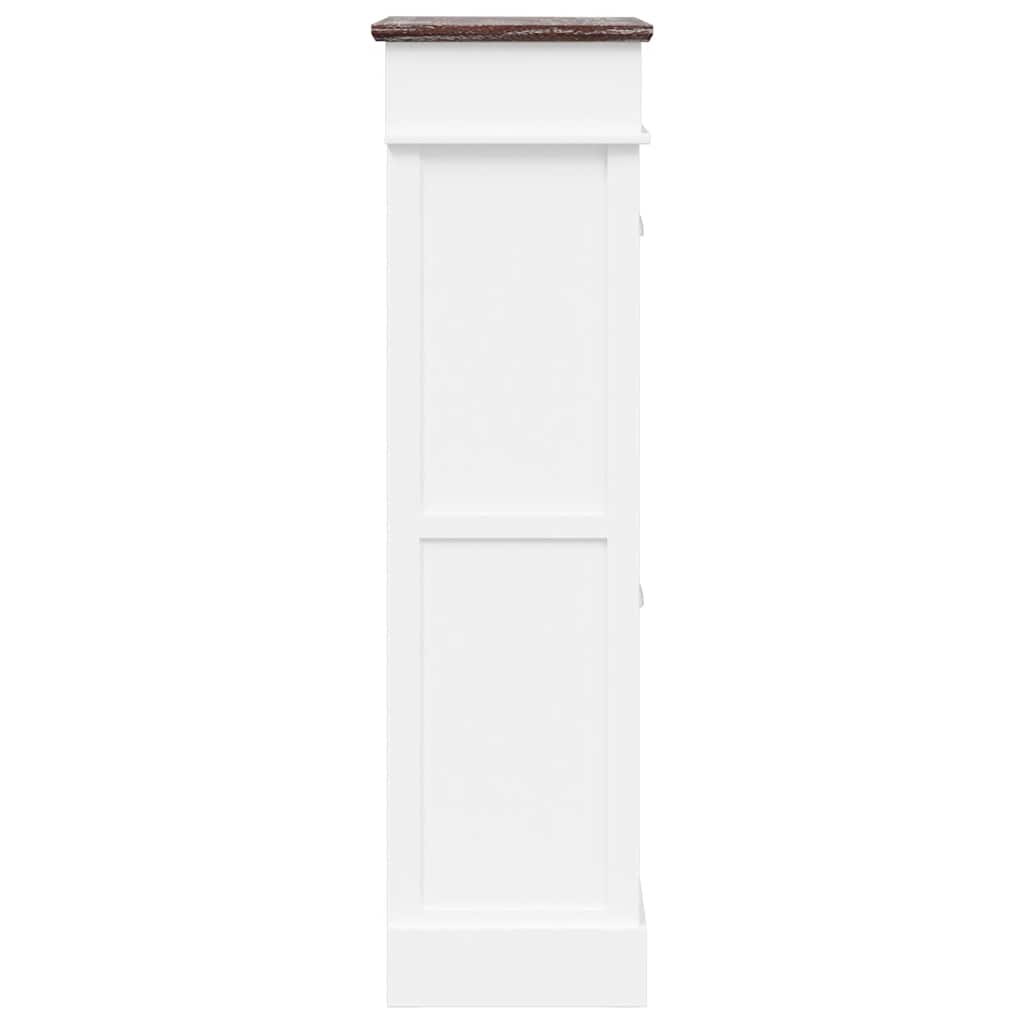 Schuhschrank Grau 50 x 28 x 98 cm Paulownia Holz
