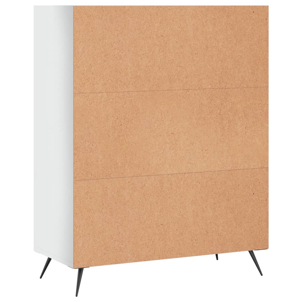 Bücherregal Weiß 69,5x32,5x90 cm Holzwerkstoff
