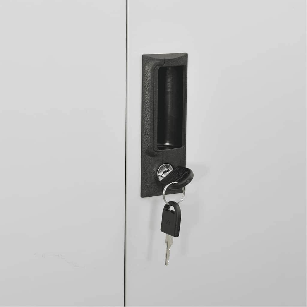 Büroschrank Weiß 90x40x180 cm Stahl