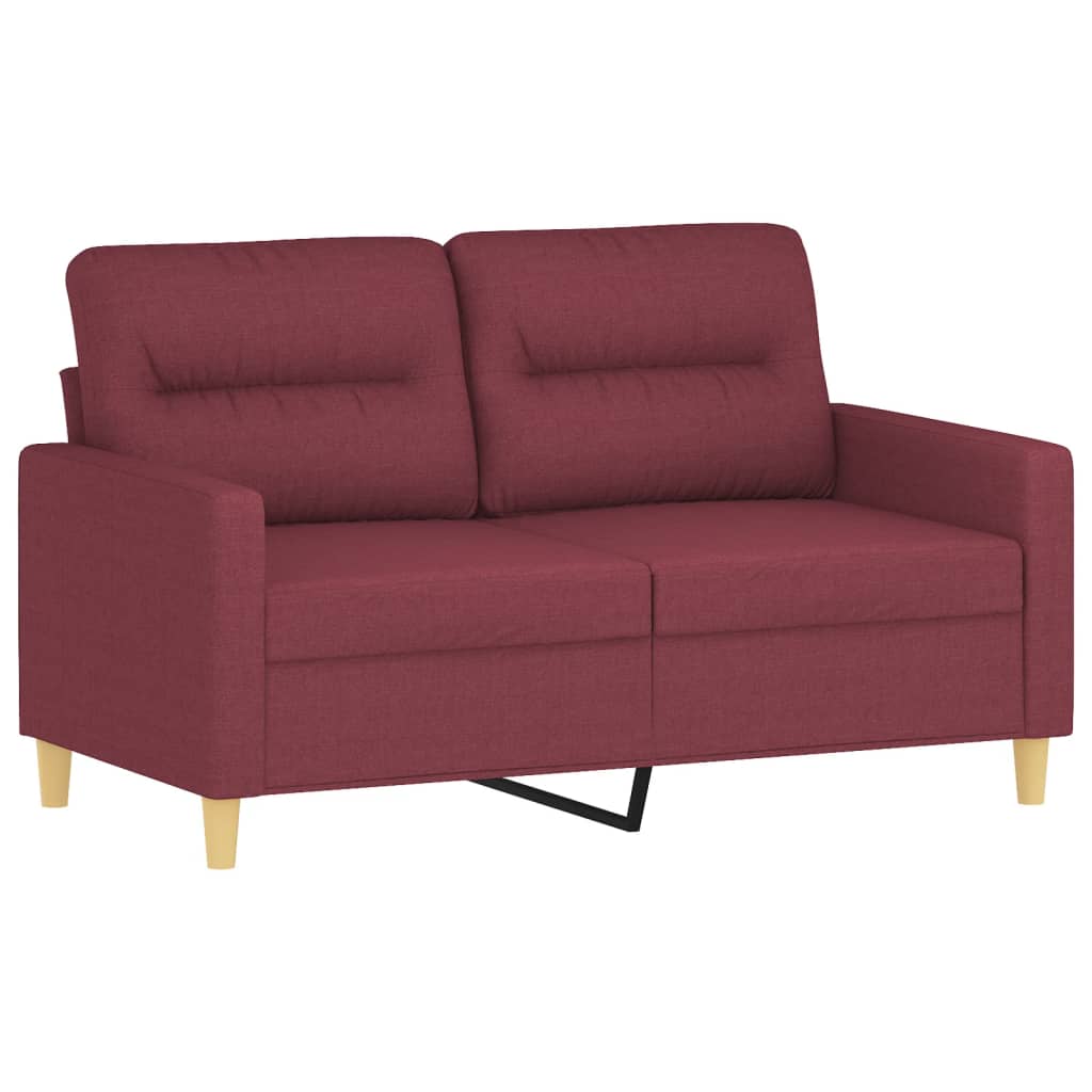 3-tlg. Sofagarnitur mit Kissen Taupe Stoff