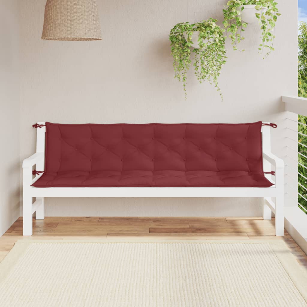 Gartenbank-Auflagen 2 Stk. Melange Anthrazit 100x50x7 cm Stoff