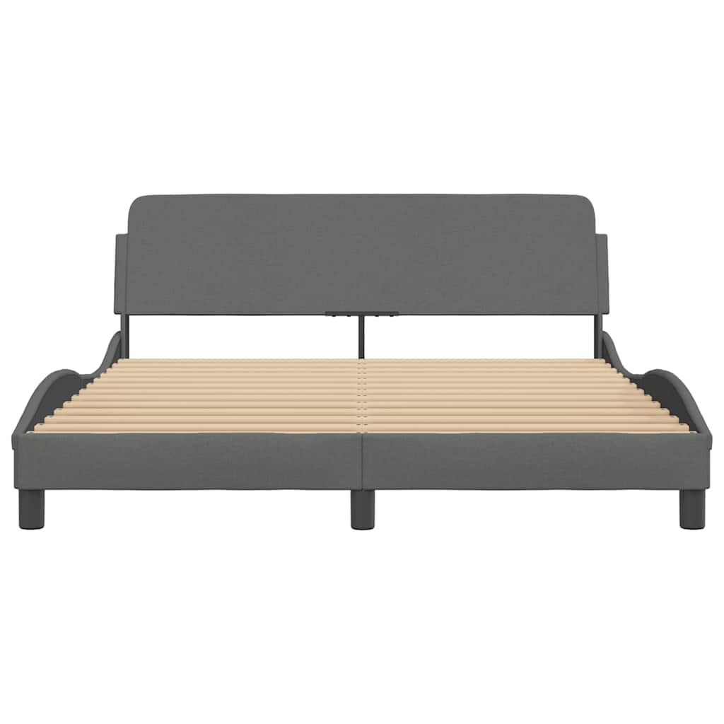 Bettgestell "Dover" Hellgrau 100x190 cm Stoff