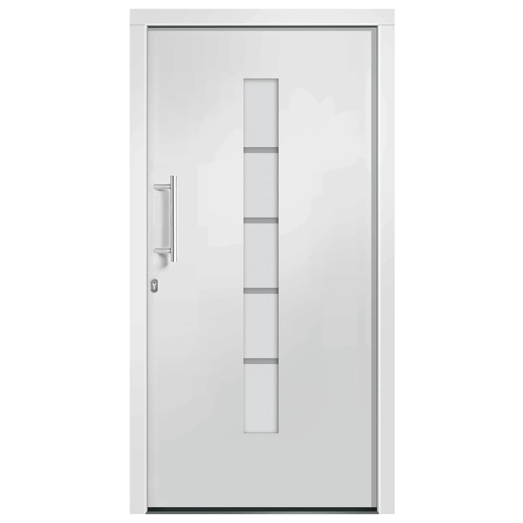 Haustür Aluminium und PVC Weiß 100x210 cm